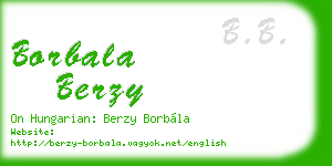 borbala berzy business card